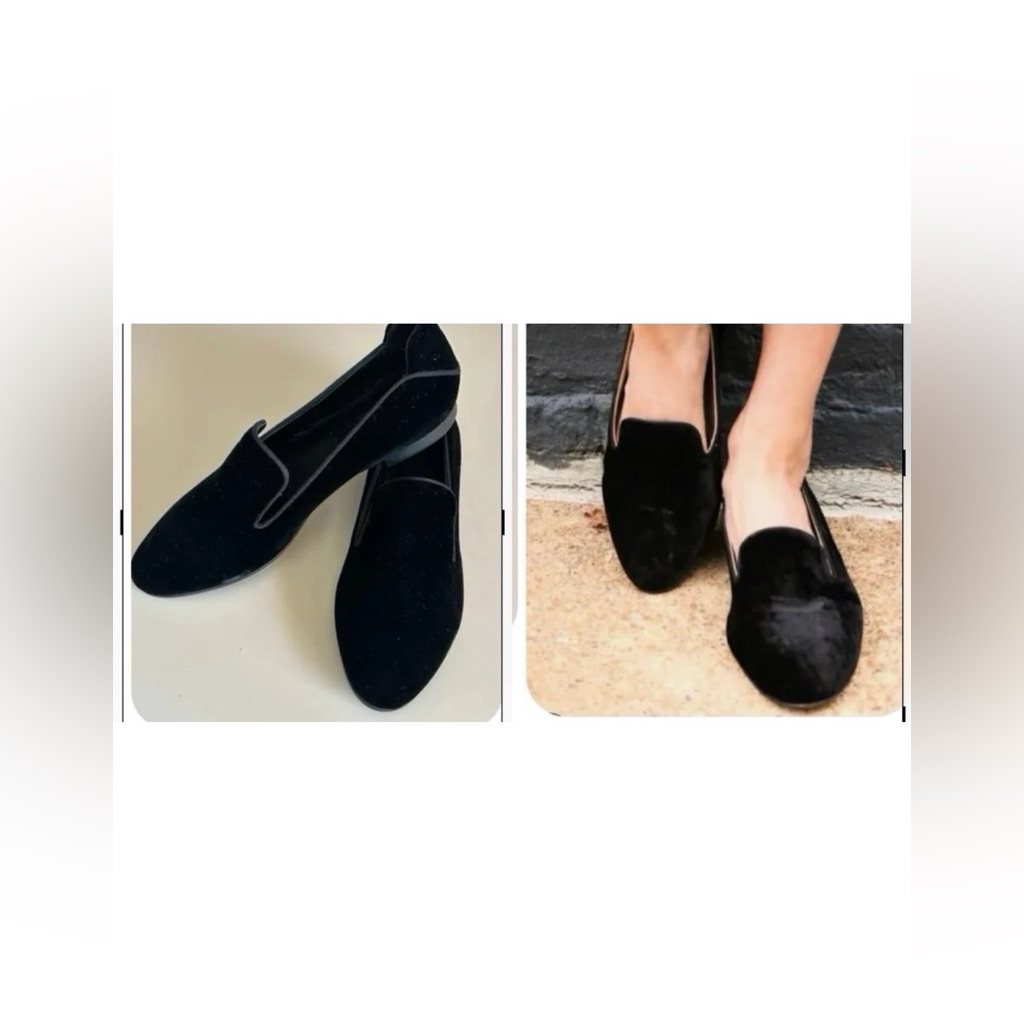 M. Gemi The Parma Loafers Venetian Black Velvet Over Leather Size Eu 37 = Us 6.5